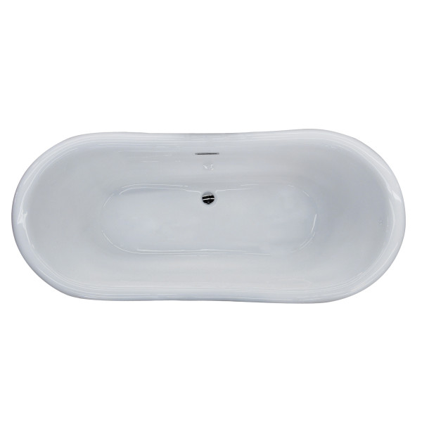 ANZZI FT-AZ113 Ruby 5.9 ft. Acrylic Flatbottom Non-Whirlpool Bathtub White