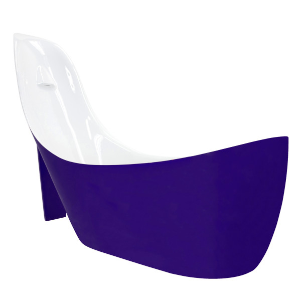 ANZZI FT-AZ218 Gala Reversible Drain Freestanding Bathtub in Glossy Violet
