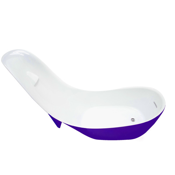 ANZZI FT-AZ218 Gala Reversible Drain Freestanding Bathtub in Glossy Violet