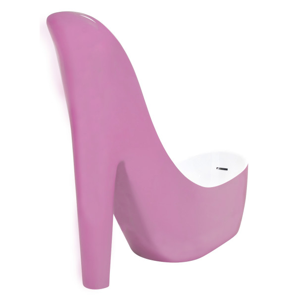 ANZZI FT-AZ219 Gala Reversible Drain Freestanding Bathtub in Glossy Pink