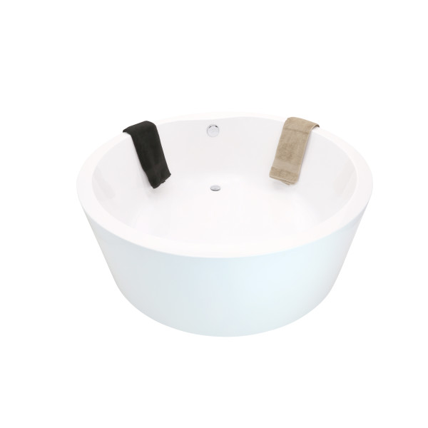 ANZZI FT-AZ300 Rotunda Reversible Drain Freestanding Bathtub Glossy White