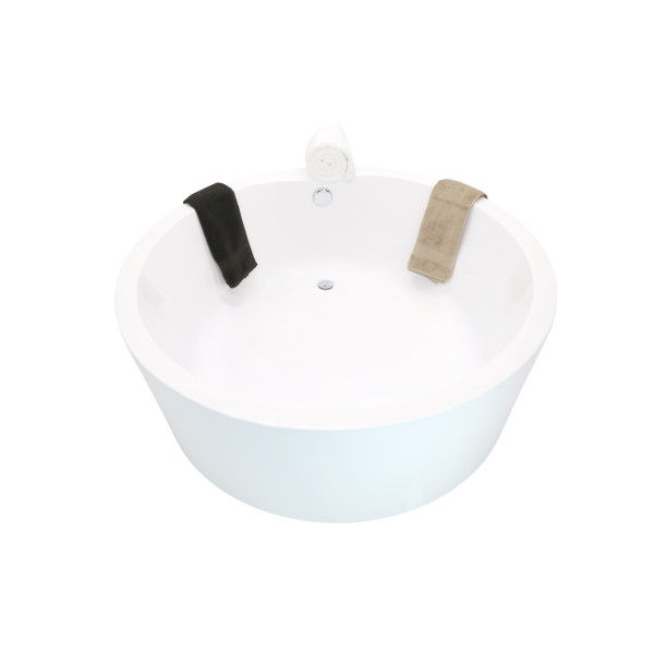 ANZZI FT-AZ300 Rotunda Reversible Drain Freestanding Bathtub Glossy White
