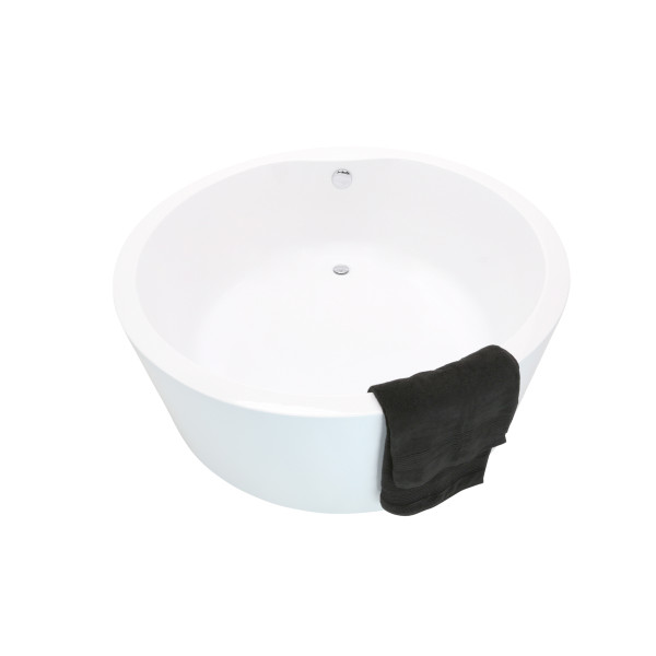 ANZZI FT-AZ300 Rotunda Reversible Drain Freestanding Bathtub Glossy White