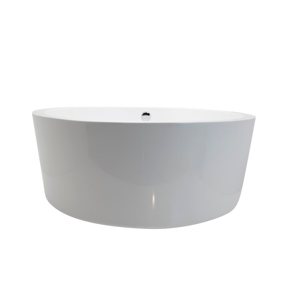 ANZZI FT-AZ300 Rotunda Reversible Drain Freestanding Bathtub Glossy White