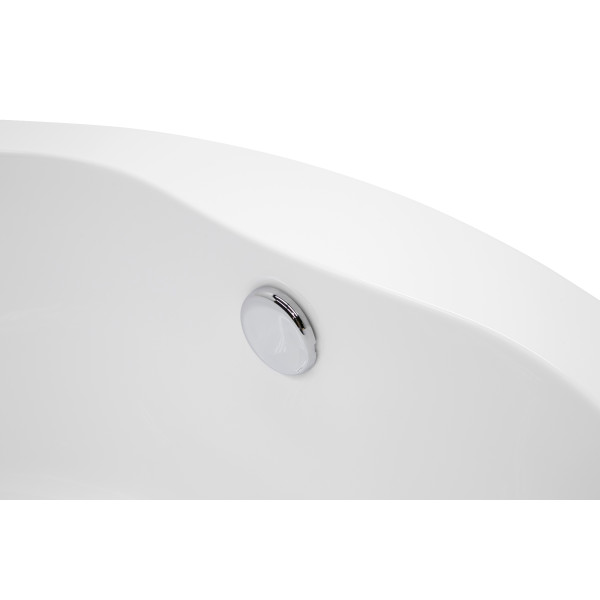 ANZZI FT-AZ300 Rotunda Reversible Drain Freestanding Bathtub Glossy White
