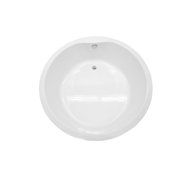 ANZZI FT-AZ300 Rotunda Reversible Drain Freestanding Bathtub Glossy White