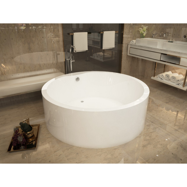 ANZZI FT-AZ300 Rotunda Reversible Drain Freestanding Bathtub Glossy White