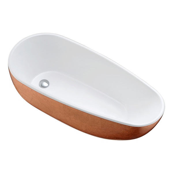 ANZZI FT-AZ435 Bishop Series 5.53 ft. Freestanding Bathtub in Rose Gold