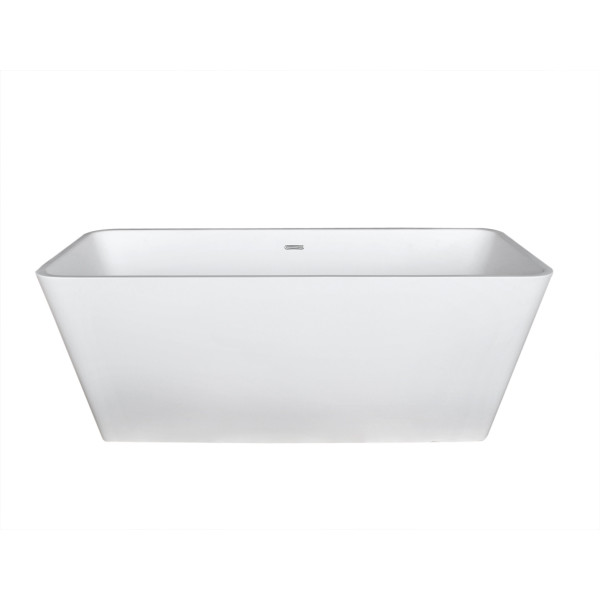 ANZZI FT-AZ501 Cenere Man-Made Stone Freestanding Bathtub in Matte White