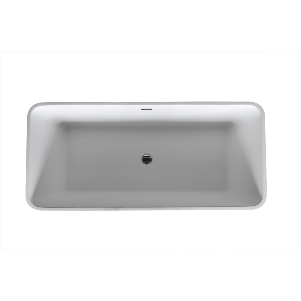 ANZZI FT-AZ501 Cenere Man-Made Stone Freestanding Bathtub in Matte White