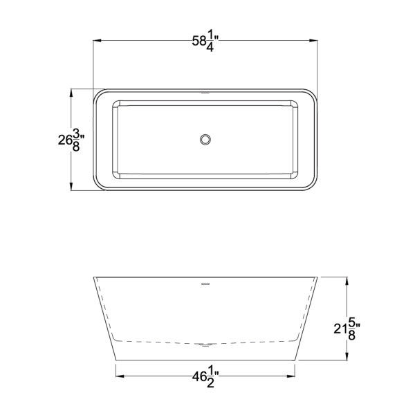 ANZZI FT-AZ501 Cenere Man-Made Stone Freestanding Bathtub in Matte White
