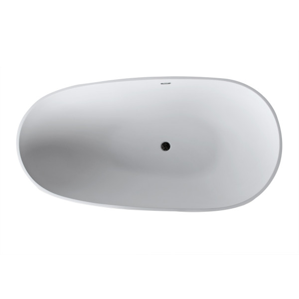 ANZZI FT-AZ506 Volo Man-Made Stone Freestanding Bathtub in Matte White