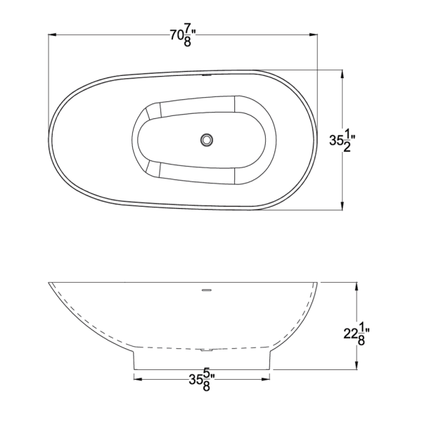 ANZZI FT-AZ506 Volo Man-Made Stone Freestanding Bathtub in Matte White