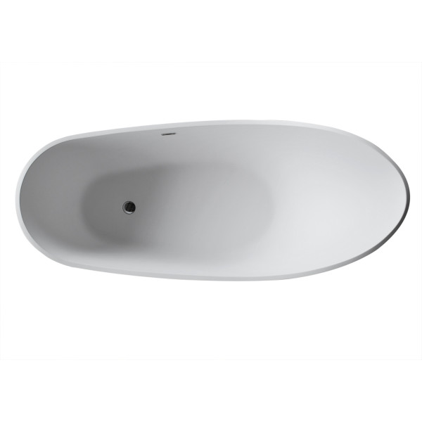 ANZZI FT-AZ507 Alto 5.6 ft. Man-Made Stone Freestanding Bathtub Matte White