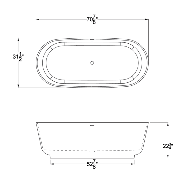 ANZZI FT-AZ511 Sabbia Man-Made Stone Freestanding Bathtub in Matte White