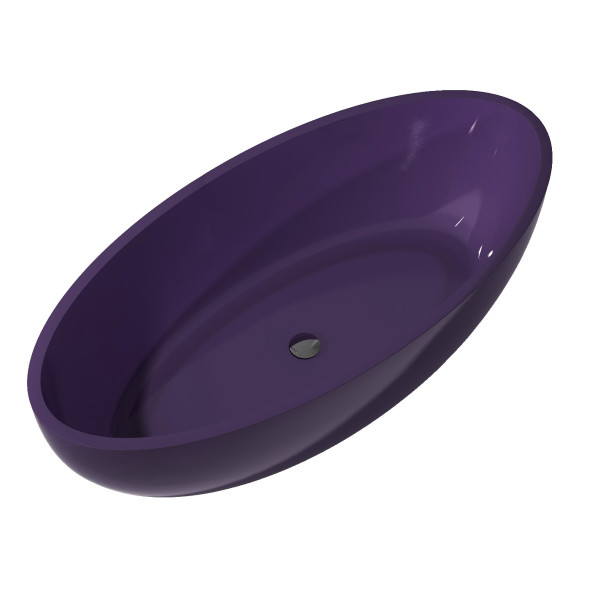 ANZZI FT-AZ522-BL Opal Man-Made Stone Freestanding Bathtub w/ Center Drain