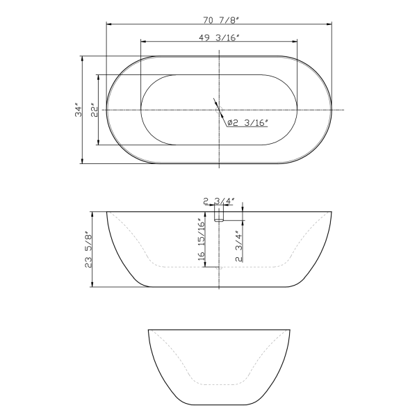 ANZZI FT-AZ524 Knight Series 6 ft. Freestanding Bathtub in Crimson Snow