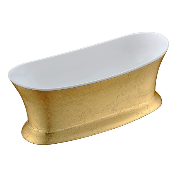 ANZZI FT-AZ537 Queen Series 5.74 ft. Freestanding Bathtub in Locket Gold