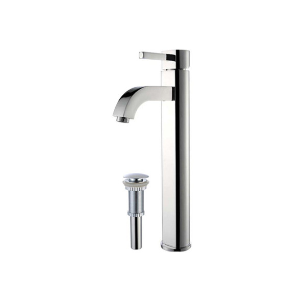 Kraus FVS-1007-PU-10 Ramus Single Lever Vessel Faucet with Matching Drain