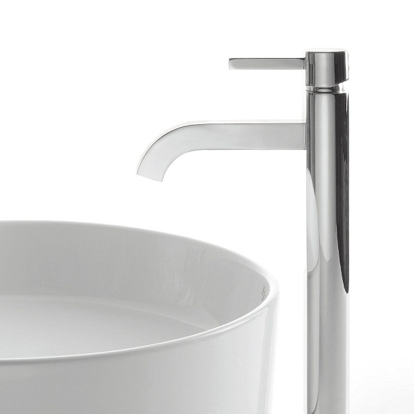 Kraus FVS-1007-PU-10 Ramus Single Lever Vessel Faucet with Matching Drain