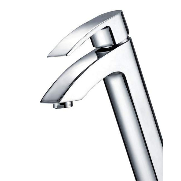 Kraus FVS-1810-PU-10CH Visio Chrome Vessel Faucet with Matching Drain