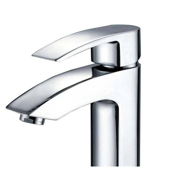 Kraus FVS-1810-PU-10CH Visio Chrome Vessel Faucet with Matching Drain