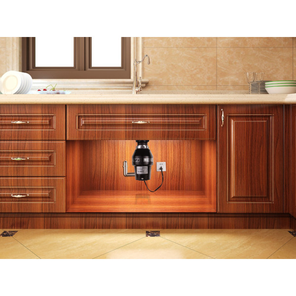 ANZZI GD-AZ013 MEDUSA Series 1/3 HP Kitchen Garbage Disposal In Black