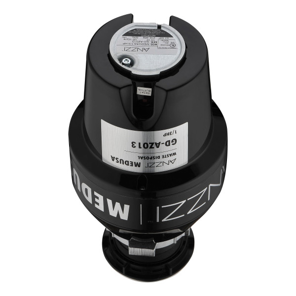 ANZZI GD-AZ013 MEDUSA Series 1/3 HP Kitchen Garbage Disposal In Black