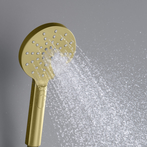KIBI HS1001BG Circular 3 Settings ABS Handheld Shower Head