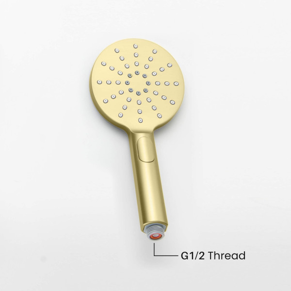 KIBI HS1001BG Circular 3 Settings ABS Handheld Shower Head