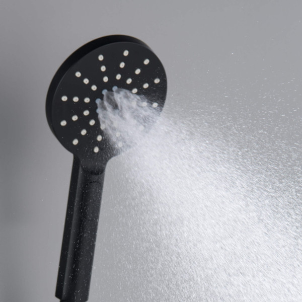 KIBI HS1001MB Circular 3 Settings ABS Handheld Shower Head