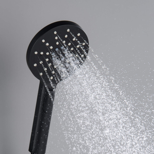 KIBI HS1001MB Circular 3 Settings ABS Handheld Shower Head