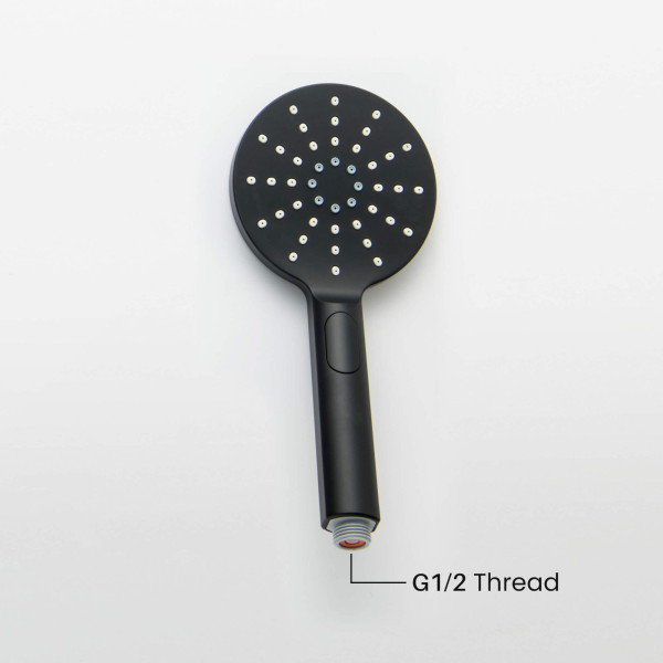 KIBI HS1001MB Circular 3 Settings ABS Handheld Shower Head