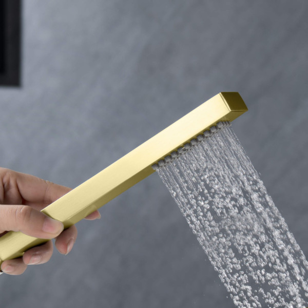 KIBI HS1004BG Cube Metal Handheld Shower Head