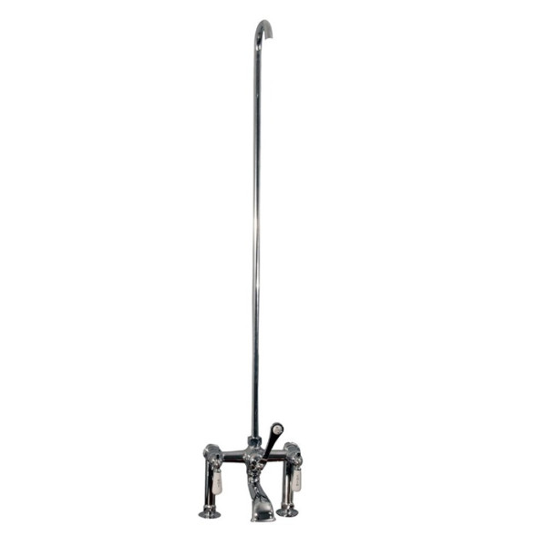 Barclay 4045-PL Elephant Spout 6" Mounts Porcelain Lever Handles Tub Filler