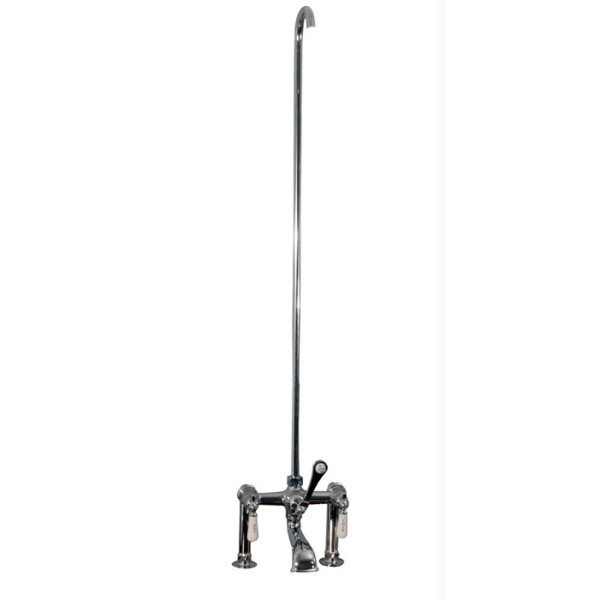 Barclay 4045-PL Elephant Spout 6" Mounts Porcelain Lever Handles Tub Filler