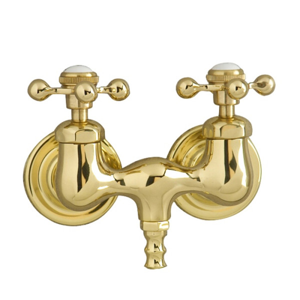 Barclay 4050-MC Tub Filler with Old Style Spigot and Metal Cross Handles
