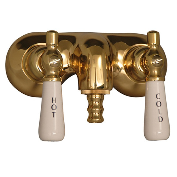 Barclay 4051-PL Bathcock Tub Filler with Porcelain Lever Handles