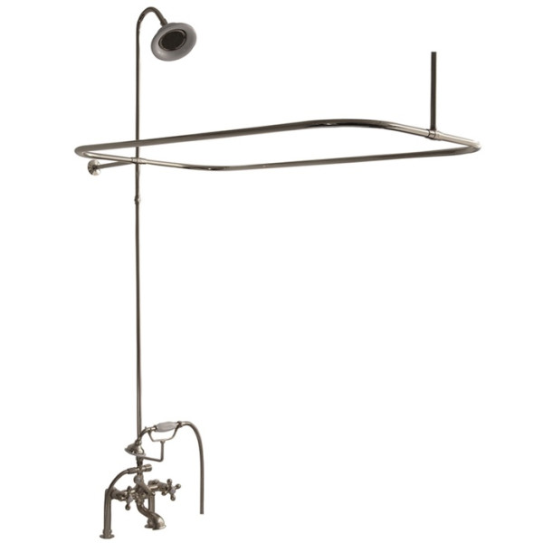 Barclay 4063-MC Shower Unit with Elephant Spout & Cross Handles Tub Fillers