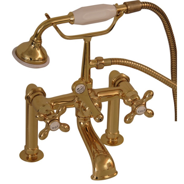 Barclay 4601-MC Elephant Spout Hand Held Shower With 6" Elbow Mounts Cross 