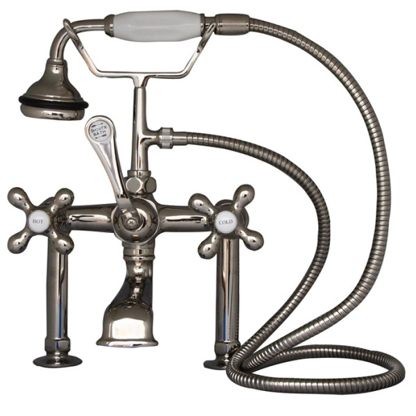 Barclay 4601-MC Elephant Spout Hand Held Shower With 6" Elbow Mounts Cross 