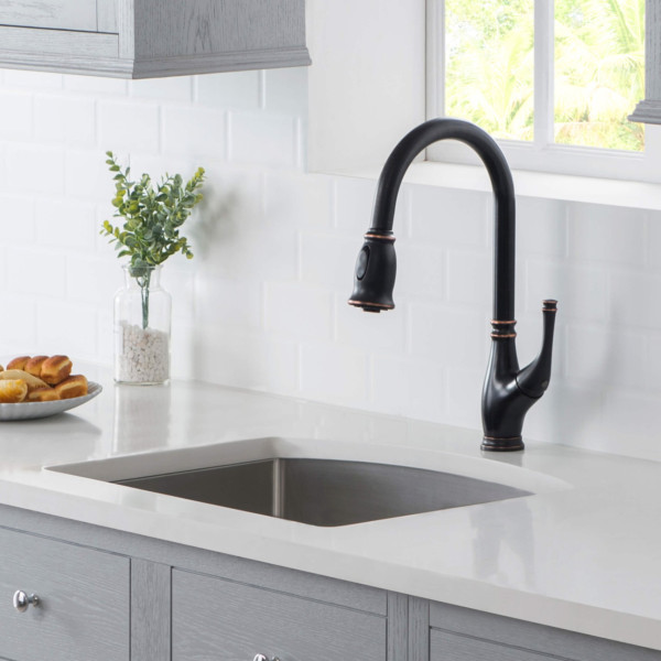 KIBI K1-S22-D Handcrafted Undermount Single Bowl Stainless Steel Kitchen Sink