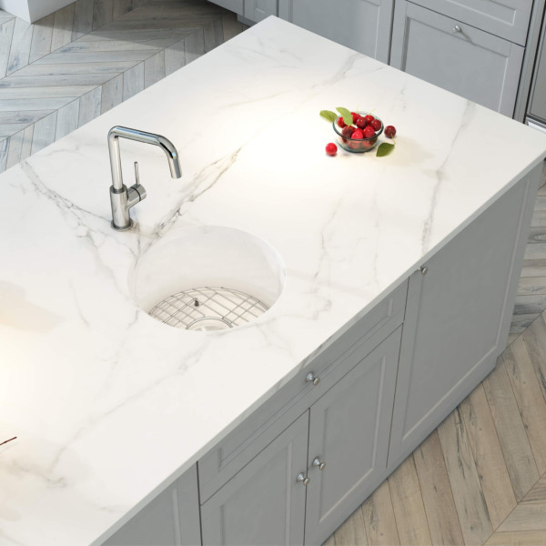 KIBI K2-S19RO Crater 19″ Undermounted Kitchen Fireclay Sink