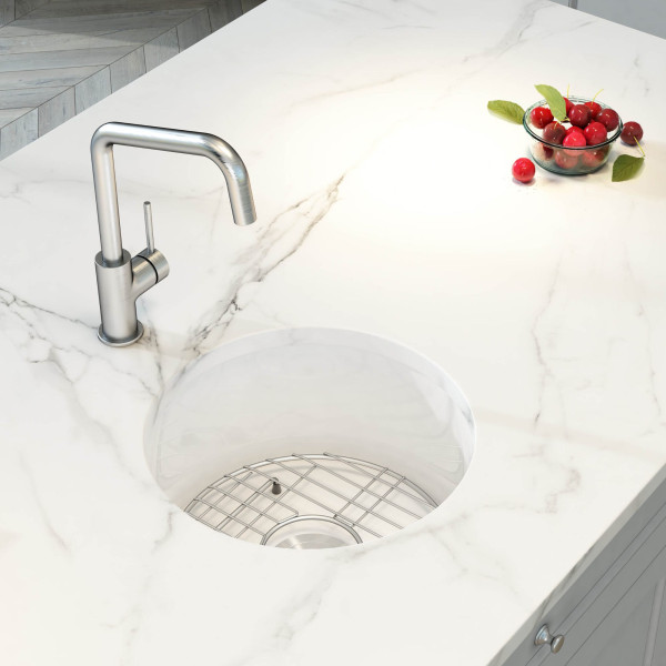 KIBI K2-S19RO Crater 19″ Undermounted Kitchen Fireclay Sink