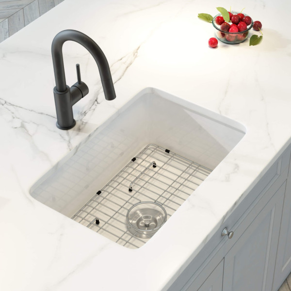 KIBI K2-S27 Landis 27″ Fireclay Kitchen Undermount Sink Single Bowl