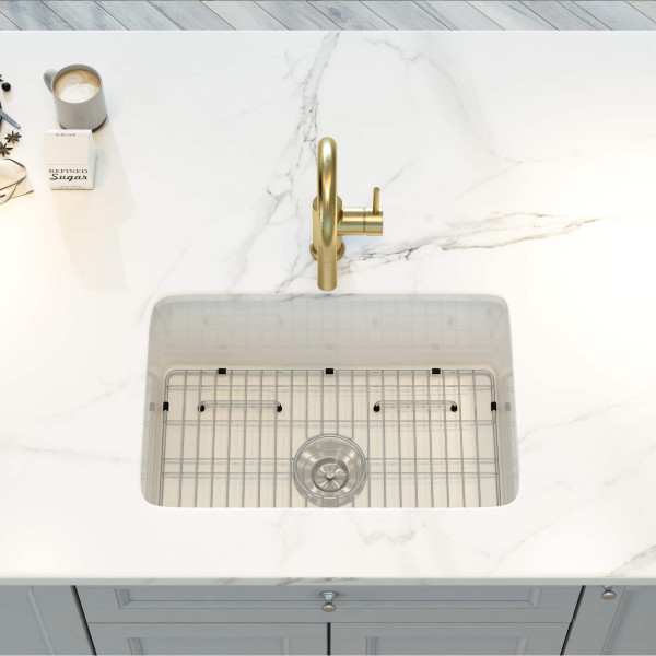 KIBI K2-S27 Landis 27″ Fireclay Kitchen Undermount Sink Single Bowl