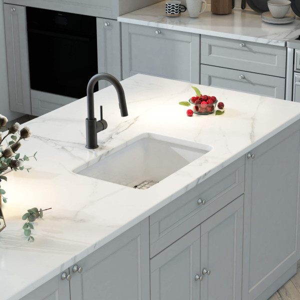 KIBI K2-S27 Landis 27″ Fireclay Kitchen Undermount Sink Single Bowl