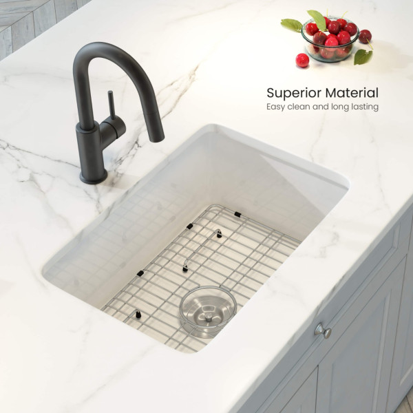 KIBI K2-S30 Landis 30″ Fireclay Kitchen Undermount Sink Single Bowl