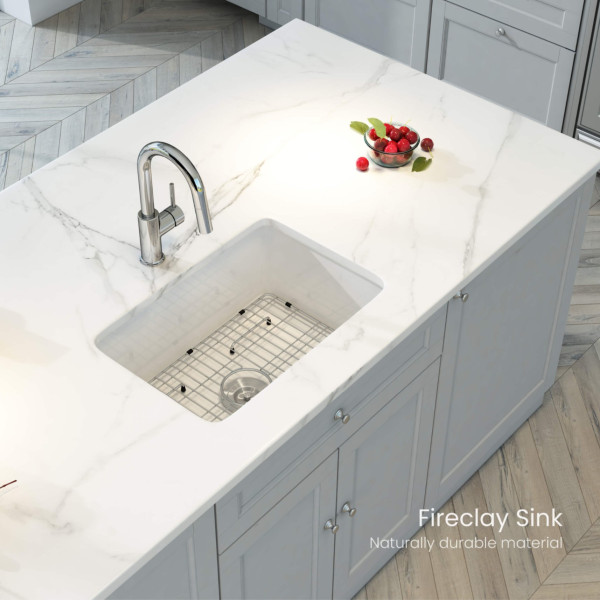 KIBI K2-S32 Landis 32″ Fireclay Kitchen Undermount Sink Single Bowl