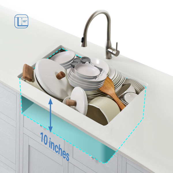 KIBI K3-S33T 33" Stainless Steel Single Bowl Workstation Undermount Kitchen Sink